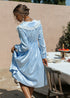 Baby Blue Boho Midi Dress